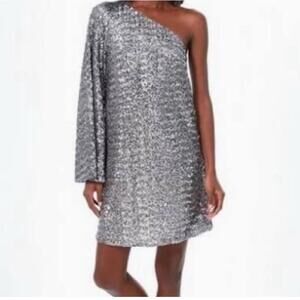 Borgo de Nor Vida Pewter Sequin Dress $735 NWT UK 8 / US 4 Tuckernuck